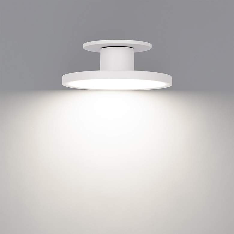 Image 3 Twist-N-Lite 2.88"H x 8"W 1-Light Semi-Flush Mount in White more views