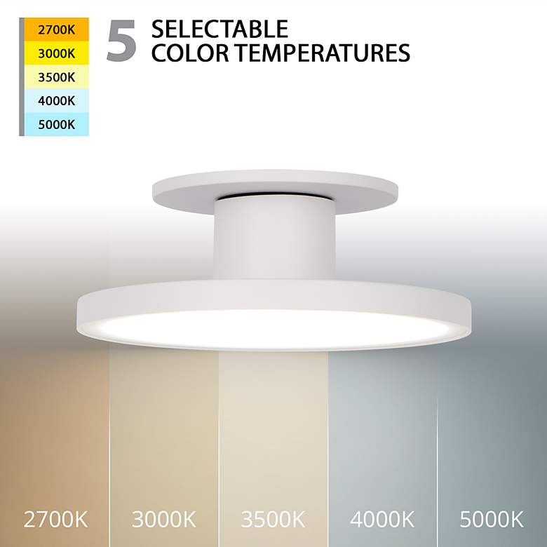 Image 4 Twist-N-Lite 2.88"H x 8"W 1-Light Semi-Flush Mount in White more views