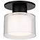 Twist-N-Lite 5"H x 5"W 1-Light Semi-Flush Mount in Black