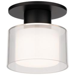 Twist-N-Lite 5"H x 5"W 1-Light Semi-Flush Mount in Black