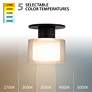 4_Twist-N-Lite 5"H x 5"W 1-Light Semi-Flush Mount in Black more views
