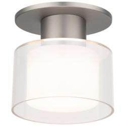 Twist-N-Lite 5"H x 5"W 1-Light Semi-Flush Mount in Brushed Nickel