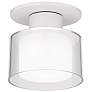1_Twist-N-Lite 5"H x 5"W 1-Light Semi-Flush Mount in White
