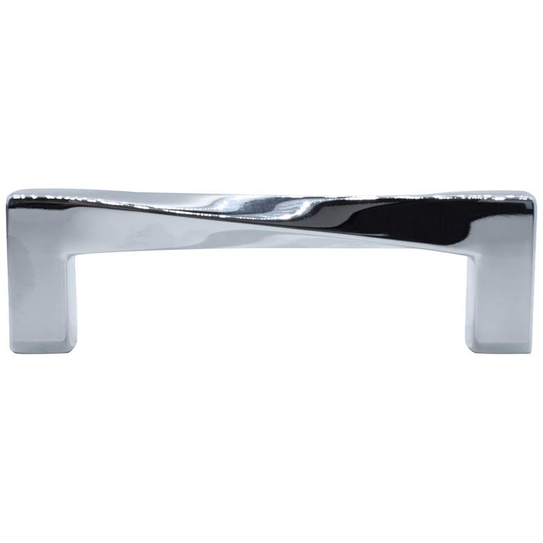 Image 1 Twist Polished Chrome Metal 4 1/4" Wide Cabinet Pull