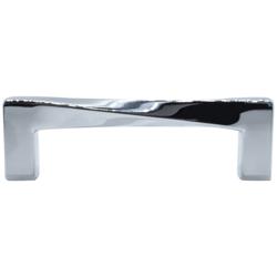 Twist Polished Chrome Metal 4 1/4" Wide Cabinet Pull