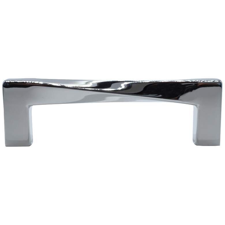 Image 1 Twist Polished Nickel Metal 4 1/4" Wide Cabinet Pull