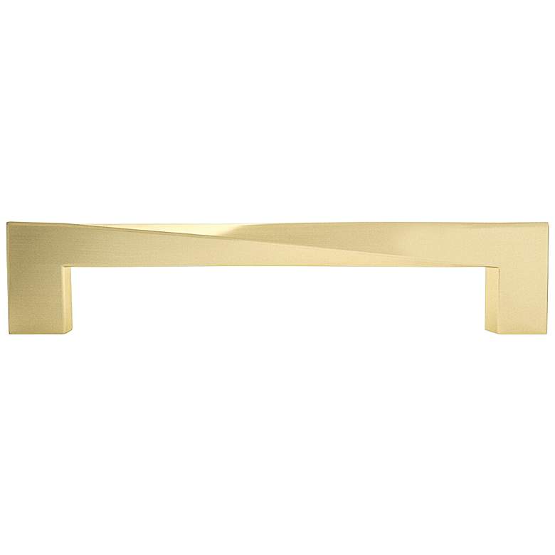 Image 1 Twist Satin Brass Metal 12 3/4" Wide Appliance Pull