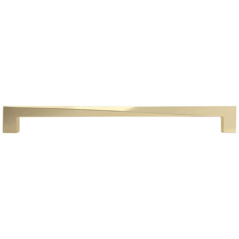 Image 1 Twist Satin Brass Metal 18 3/4" Wide Appliance Pull