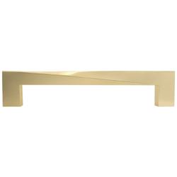 Twist Satin Brass Metal 5 1/2" Wide Cabinet Pull