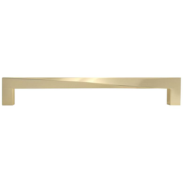 Image 1 Twist Satin Brass Metal 8 1/2" Wide Cabinet Pull