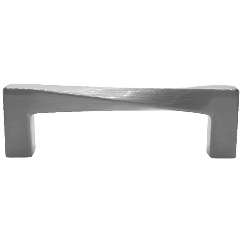 Image 1 Twist Satin Nickel Metal 4 1/4" Wide Cabinet Pull