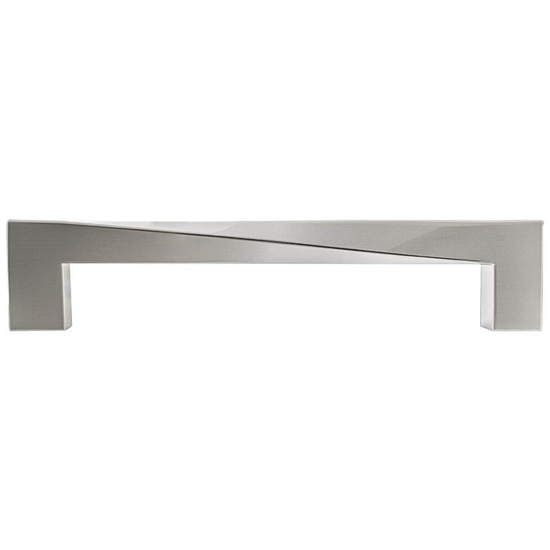 Image 1 Twist Satin Nickel Metal 5 1/2" Wide Cabinet Pull