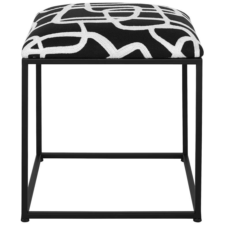 Image 1 Twist Turn Black and White Accent Stool