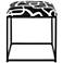 Twist Turn Black and White Accent Stool