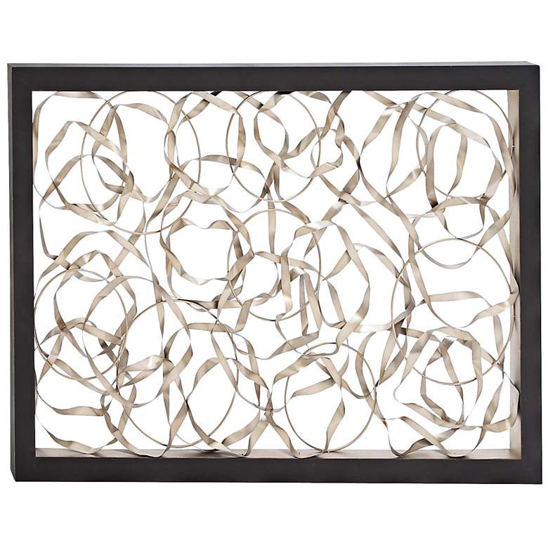 Image 1 Twisted Black 60 inch Wide Metal Wall Art