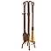 Twisted Rope Bronze 4-Piece Wrought Iron Fireplace Tool Set