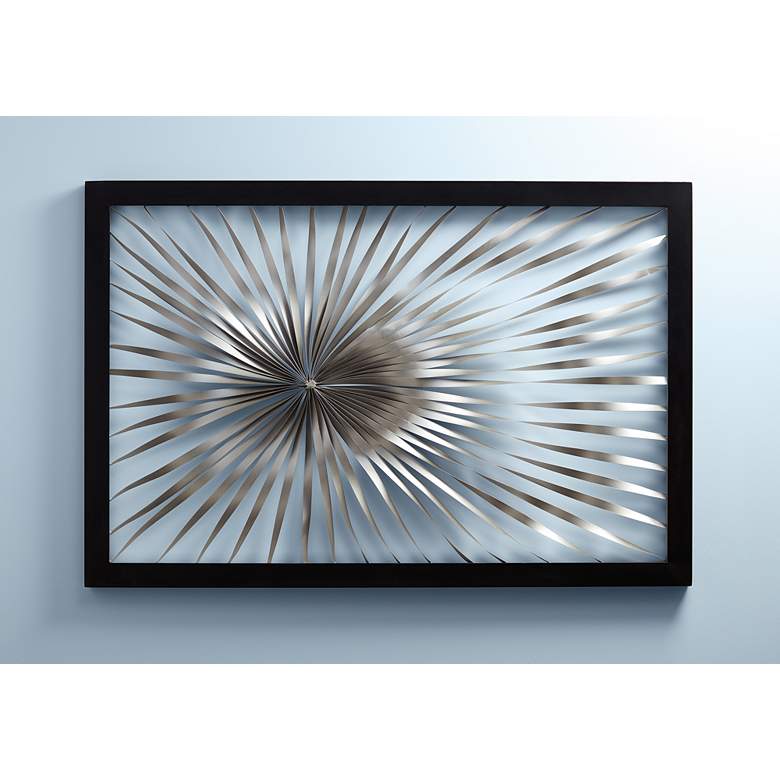 Image 5 Twisted Sunburst 60 inch Wide Metal Wall Art more views