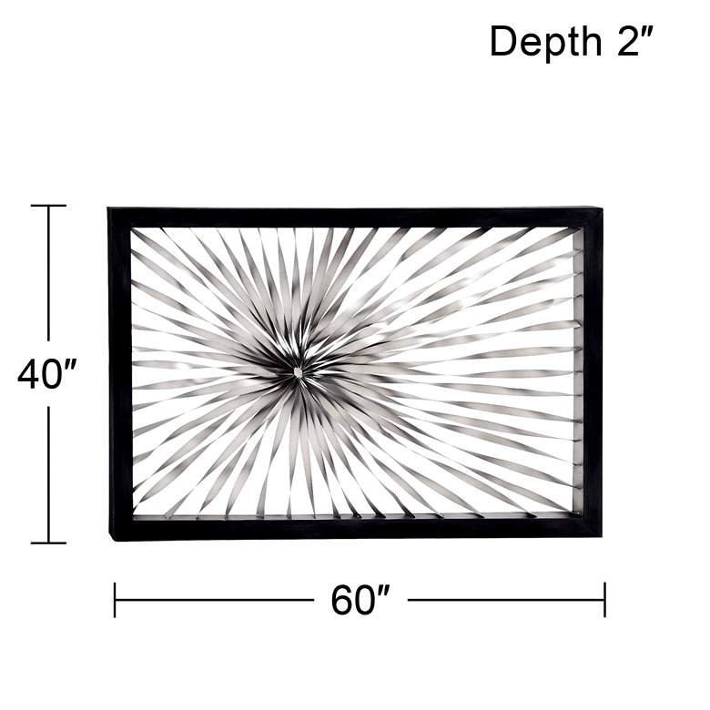 Image 6 Twisted Sunburst 60 inch Wide Metal Wall Art more views