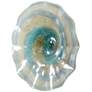 Twisted Water And Ice Platter - Hand Blown Decorative Platter - Blue, Cream