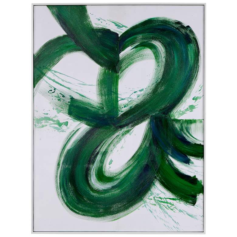 Image 1 Twister Green Canvas Wall Art