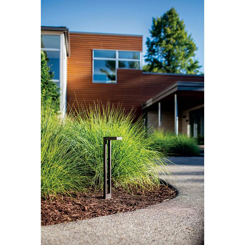 Image 6 Two Arm 22" High Textured Architectural Bronze Path Light more views