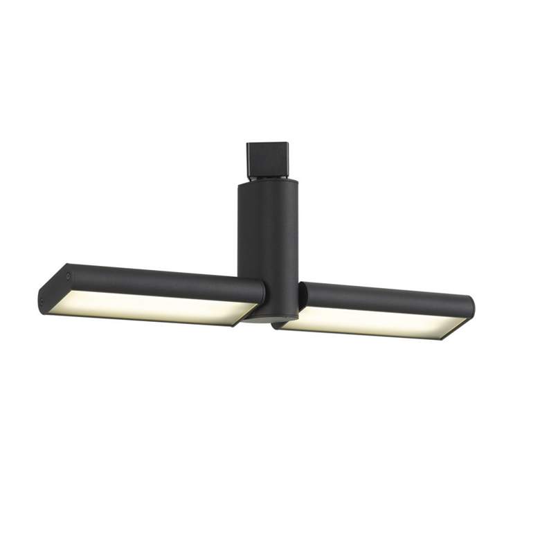 Image 1 Two Black 35 Watt LED Flat Metal Track Heads