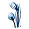 Two Blue Tulips 48" High Tempered Glass Graphic Wall Art
