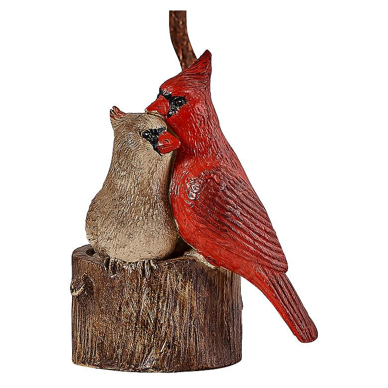 Two Cardinals 12 3/4&quot; High Country Cottage Bird Accent Table Lamp more views
