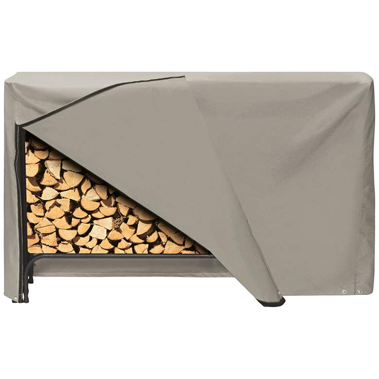 Image 1 Two Dogs Designs 96 inch Khaki Outdoor Log Rack Cover