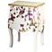 Two Drawer Hand-Painted Accent Cabinet - White/Natural