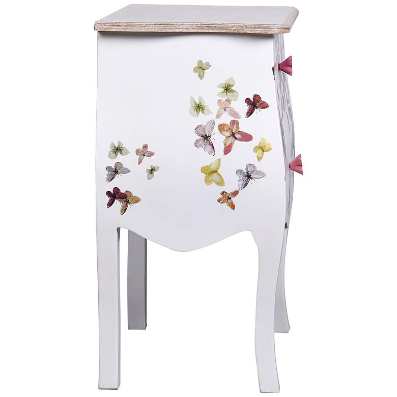 Image 7 Two Drawer Hand-Painted Accent Cabinet - White/Natural more views