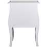 Two Drawer Hand-Painted Accent Cabinet - White/Natural