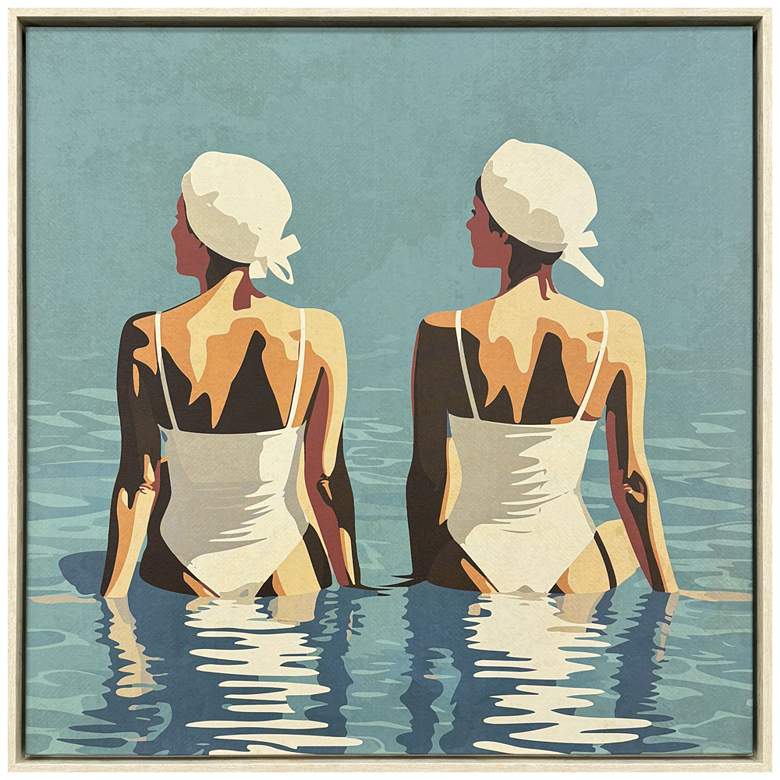 Image 1 Two Friends at the Beach 42"W x 42"H Canvas
