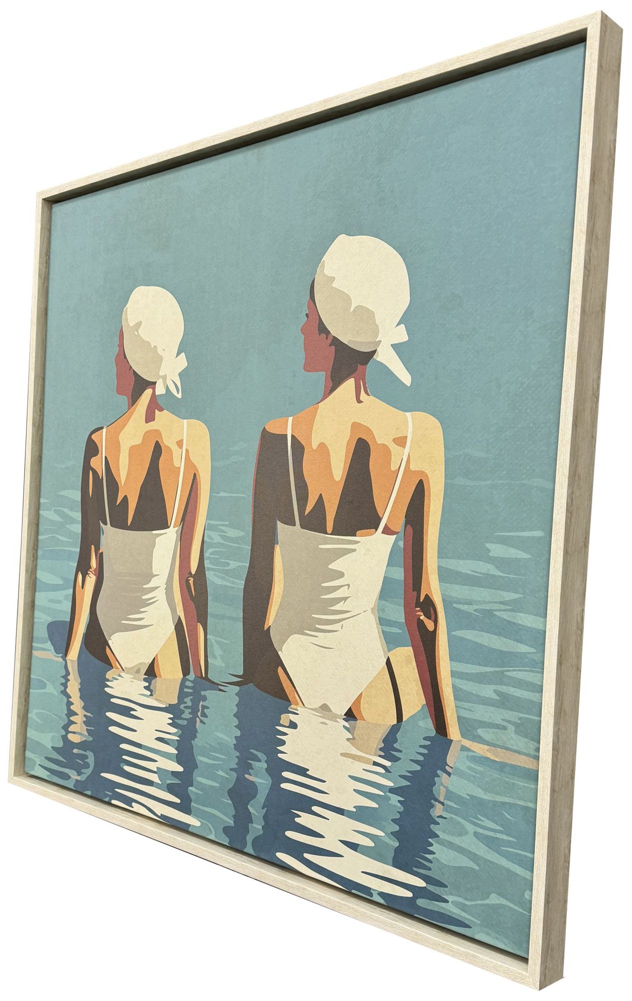 Image 2 Two Friends at the Beach 42"W x 42"H Canvas more views