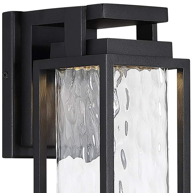 Image 2 Two If By Sea 12" High Black LED Outdoor Wall Light more views