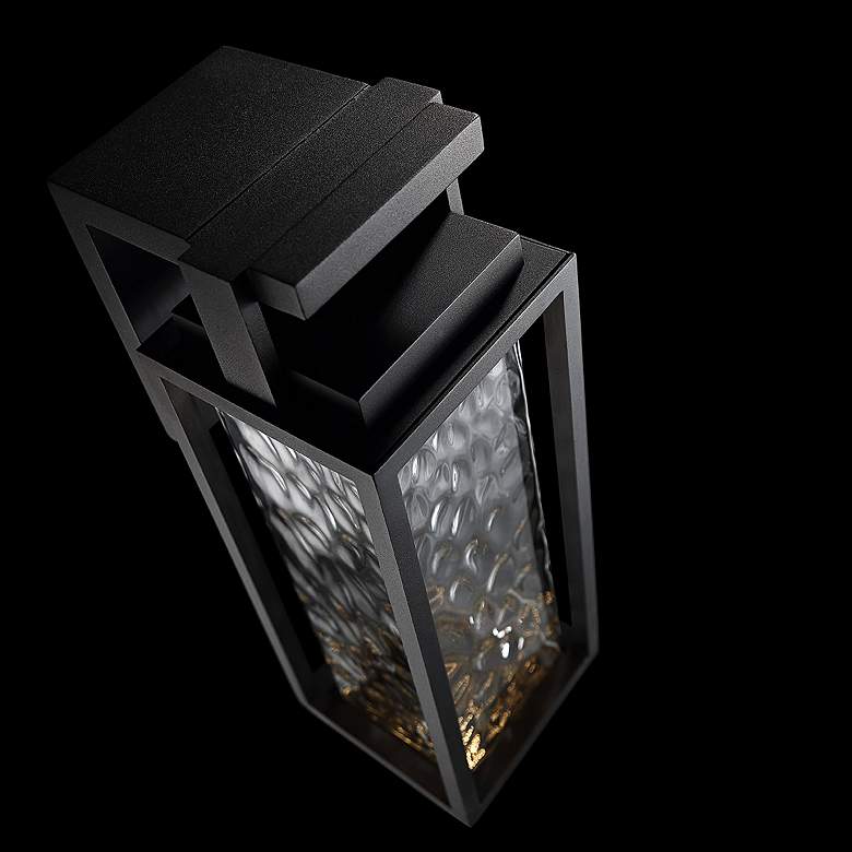 Image 3 Two If By Sea 12" High Black LED Outdoor Wall Light more views