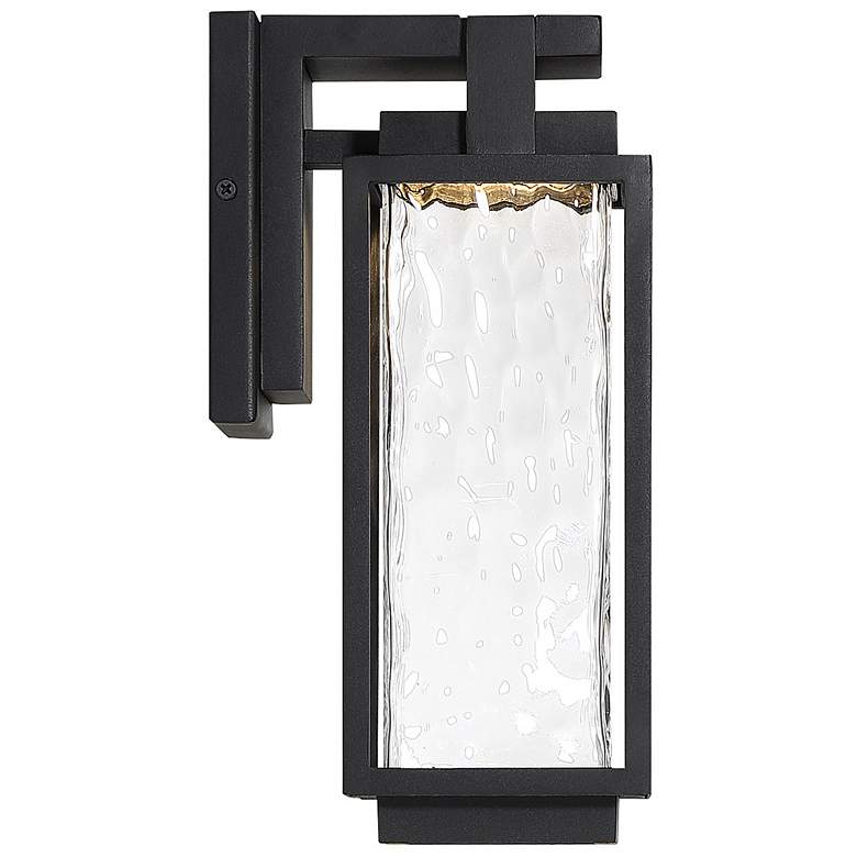 Image 4 Two If By Sea 12" High Black LED Outdoor Wall Light more views