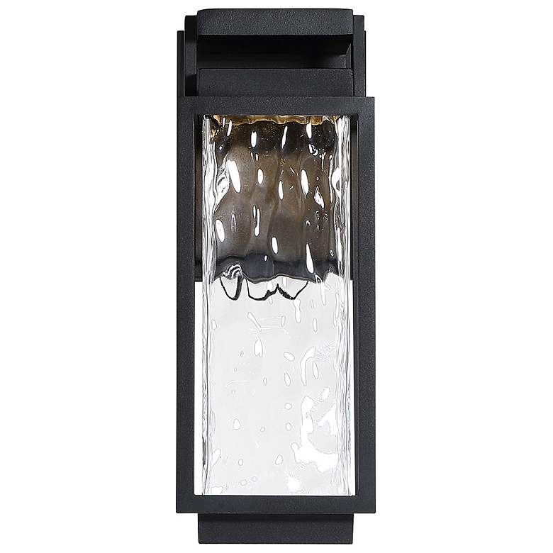 Image 5 Two If By Sea 12" High Black LED Outdoor Wall Light more views