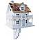 Two-Story White Cottage Bird House