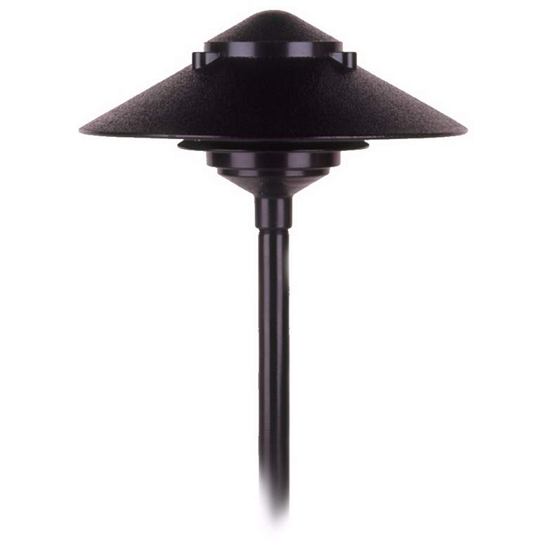 Image 2 Two Tiered Outdoor Landscape Black Pagoda LED Light