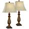 Two-Tone Gold Table Lamps Set of 2 with WiFi Smart Sockets
