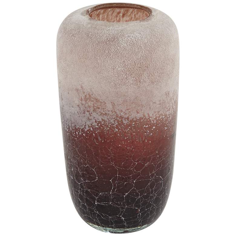 Image 1 Two-Tone Lilac 9 1/2" High Glass Decorative Vase
