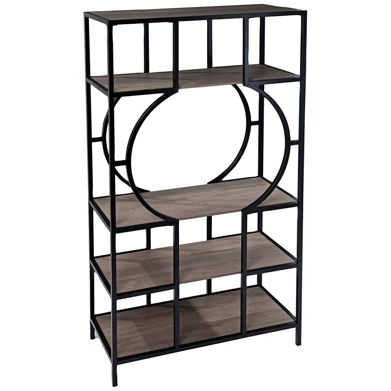 Image 2 Tyberton 36 1/4" Wide Brown 5-Tier Etagere Bookcase