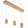 Tyke 36" 3 Light Linear Satin Brass Pendant