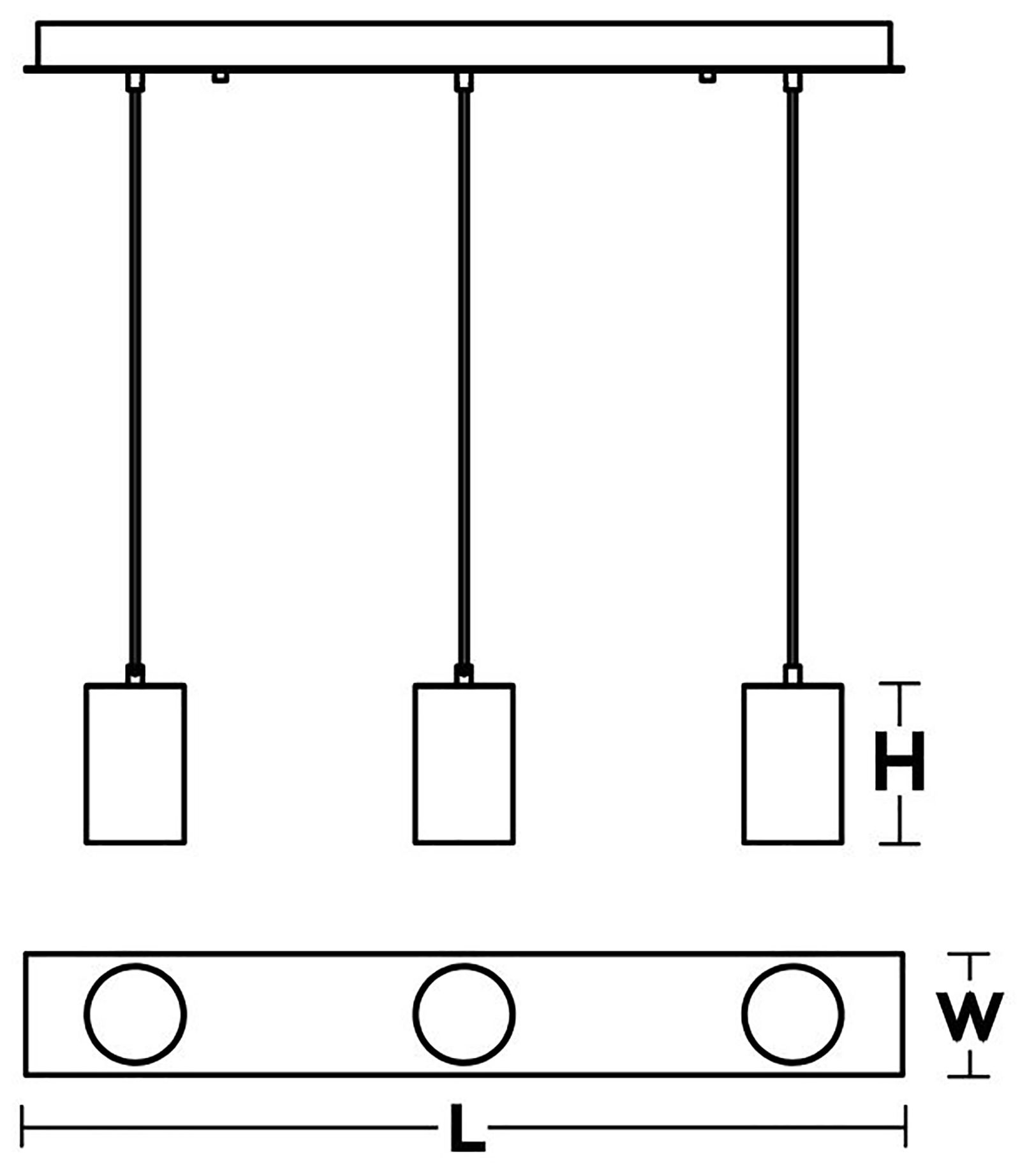Image 4 Tyke 36" 3 Light Linear Satin Brass Pendant more views