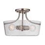 2_Tyler 2 Light Semi Flush in Brushed Polished Nickel with Clear Seeded Glass more views