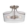 6_Tyler 2 Light Semi Flush in Brushed Polished Nickel with Clear Seeded Glass more views