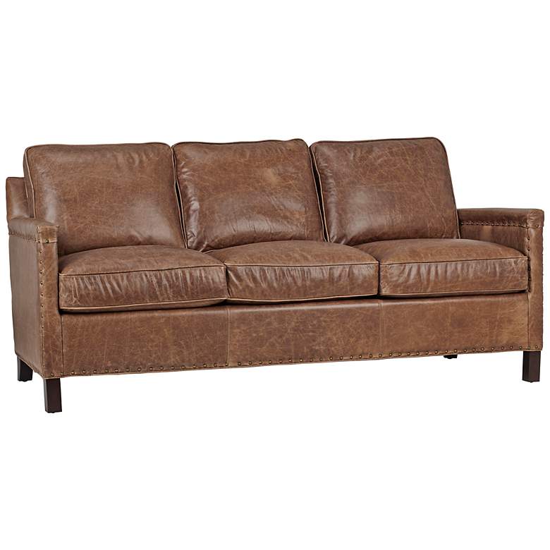 Image 1 Tyler Cognac Leather Sofa