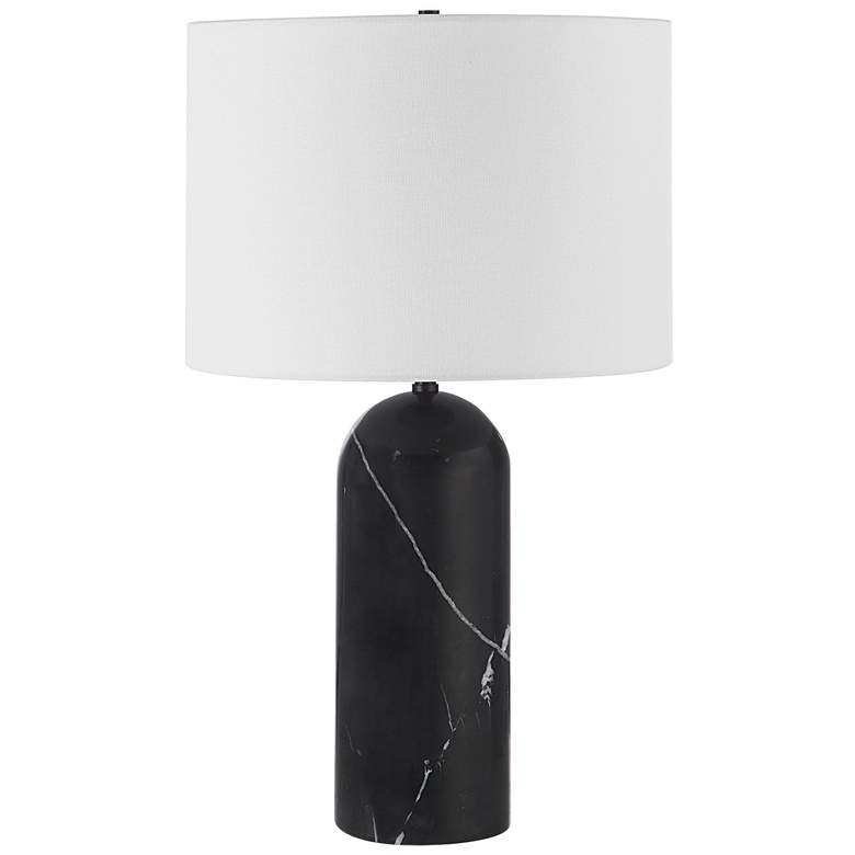Image 1 Tyne Matte Black Marble Bottle Table Lamp