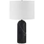 Tyne Matte Black Marble Bottle Table Lamp